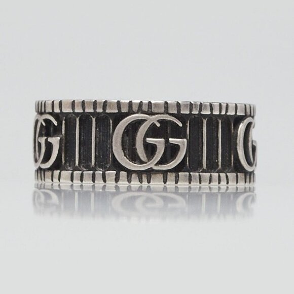Gucci Sterling Silver Double G Ring Size 6.5 - Picture 1 of 7